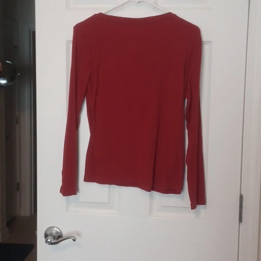 -- Long Sleeve Top with Gold Pumpkin Design - Picture 6 of 10